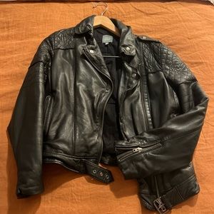 Genuine Leather Moto Jacket